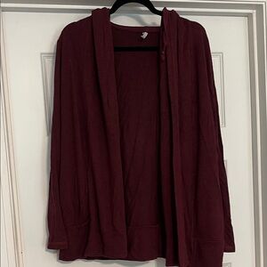 Z Supply Maroon Knit Cardigan